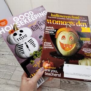 Halloween Magazine Lot: 2020 Woman’s Day & 2022 Good Housekeeping‎ Spooky Issues